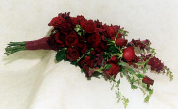 Red roses for the bridal bouquet