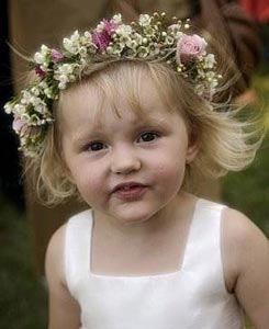 A floral crown for a flower girl